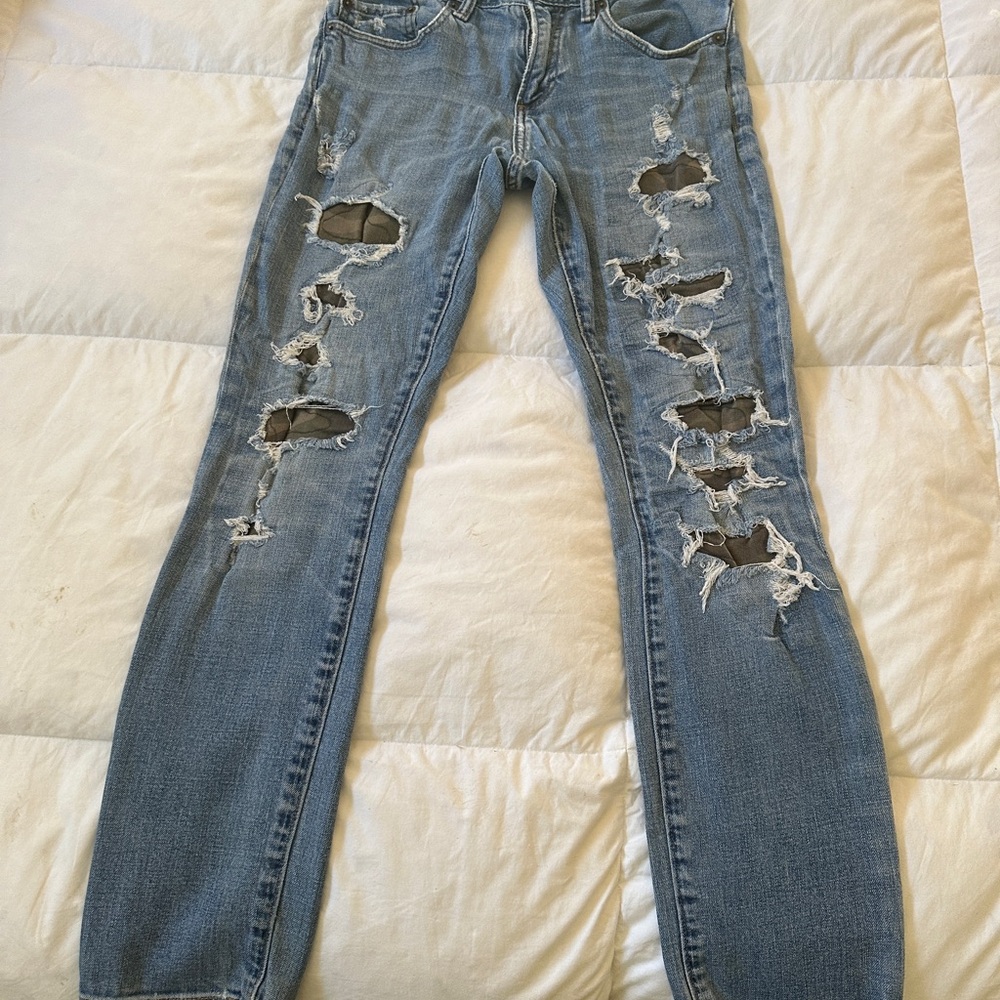 Stylish Distressed Gap Blue Jeans for Men